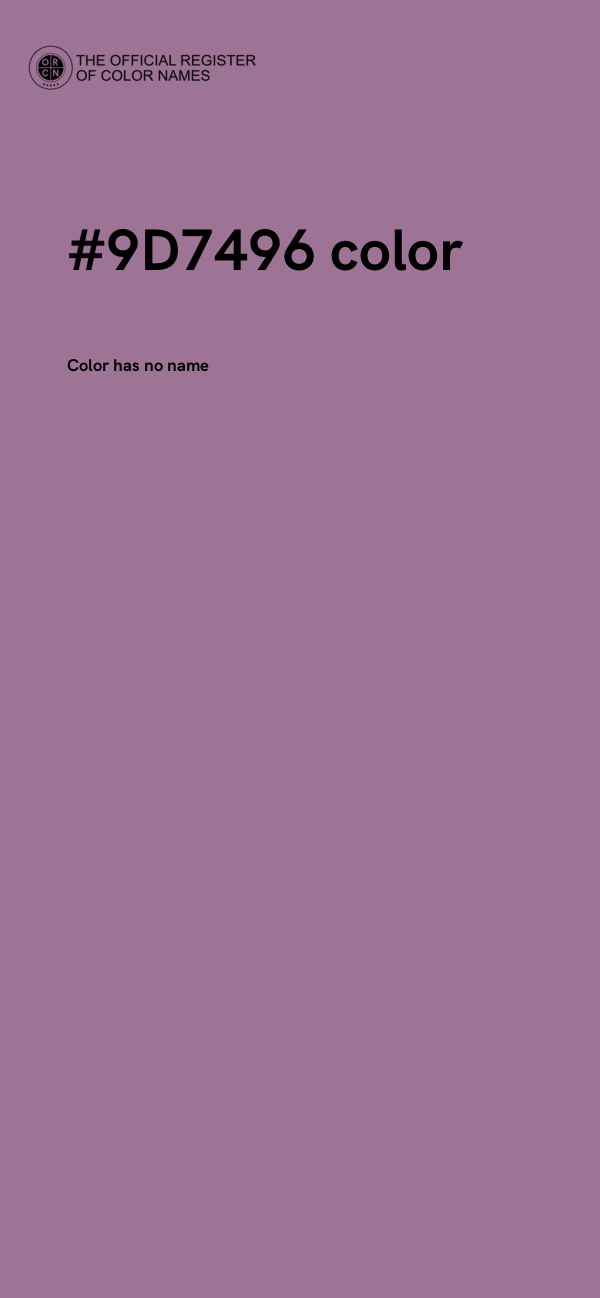 #9D7496 color image
