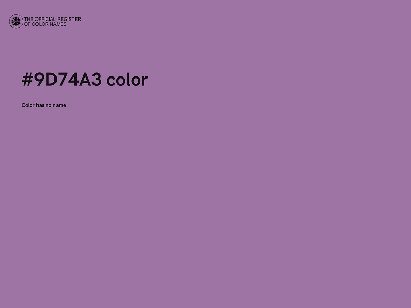 #9D74A3 color image