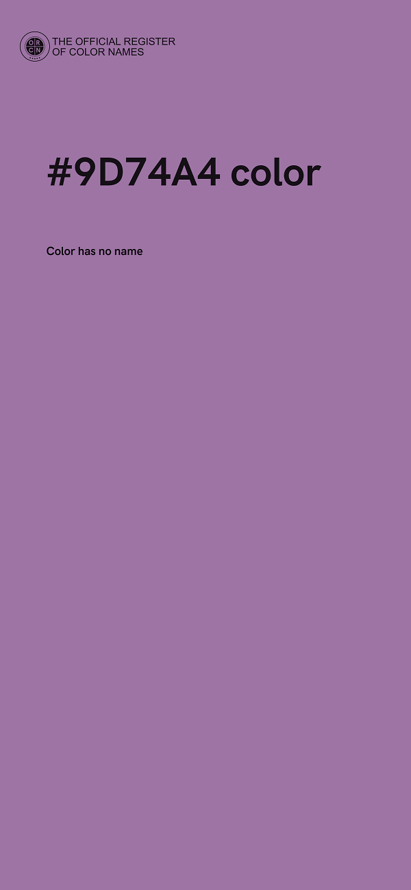 #9D74A4 color image