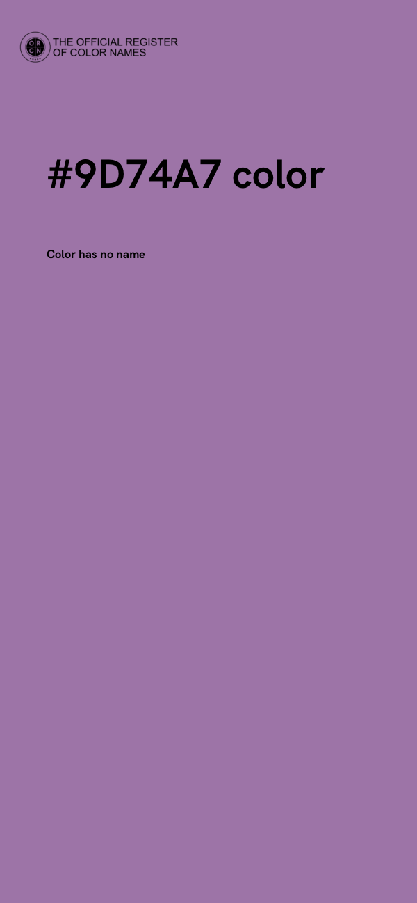 #9D74A7 color image
