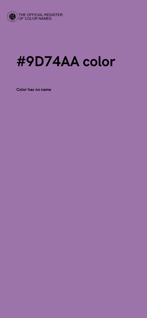 #9D74AA color image