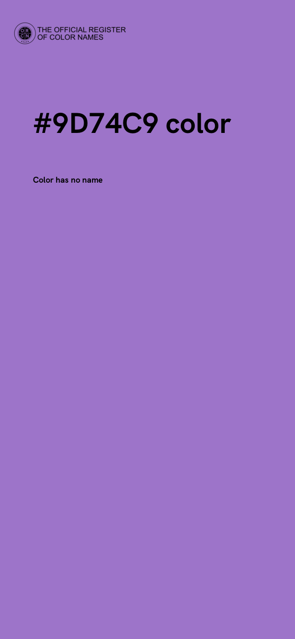 #9D74C9 color image