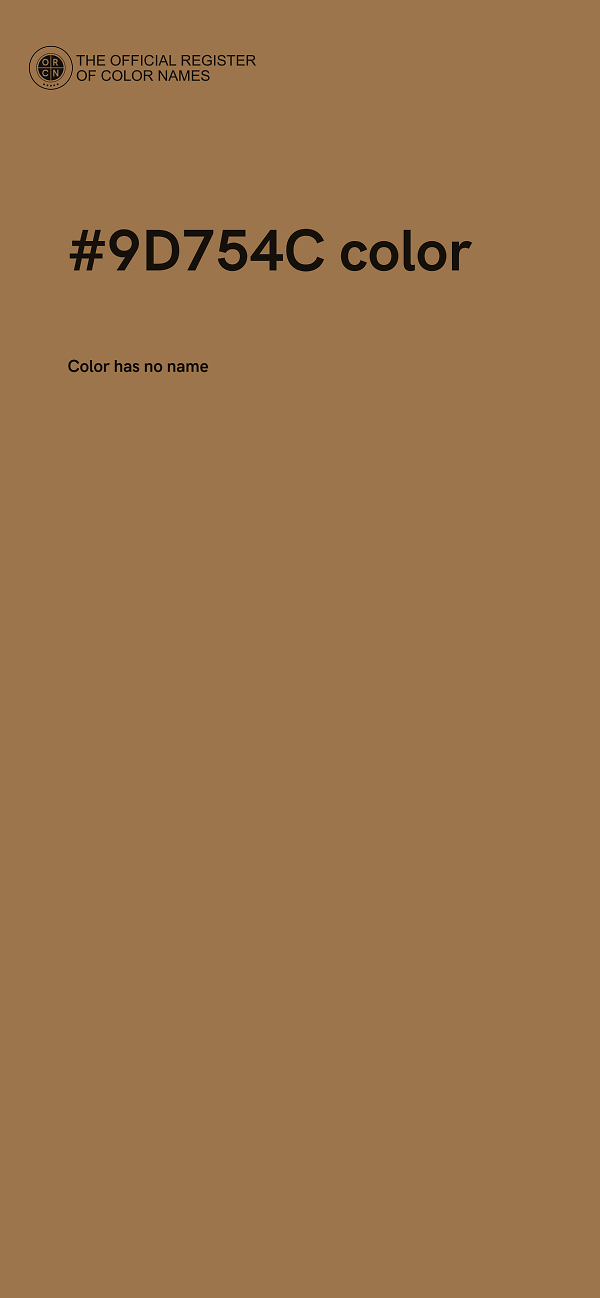 #9D754C color image