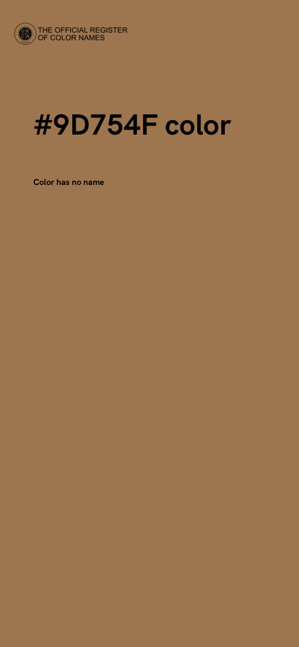 #9D754F color image