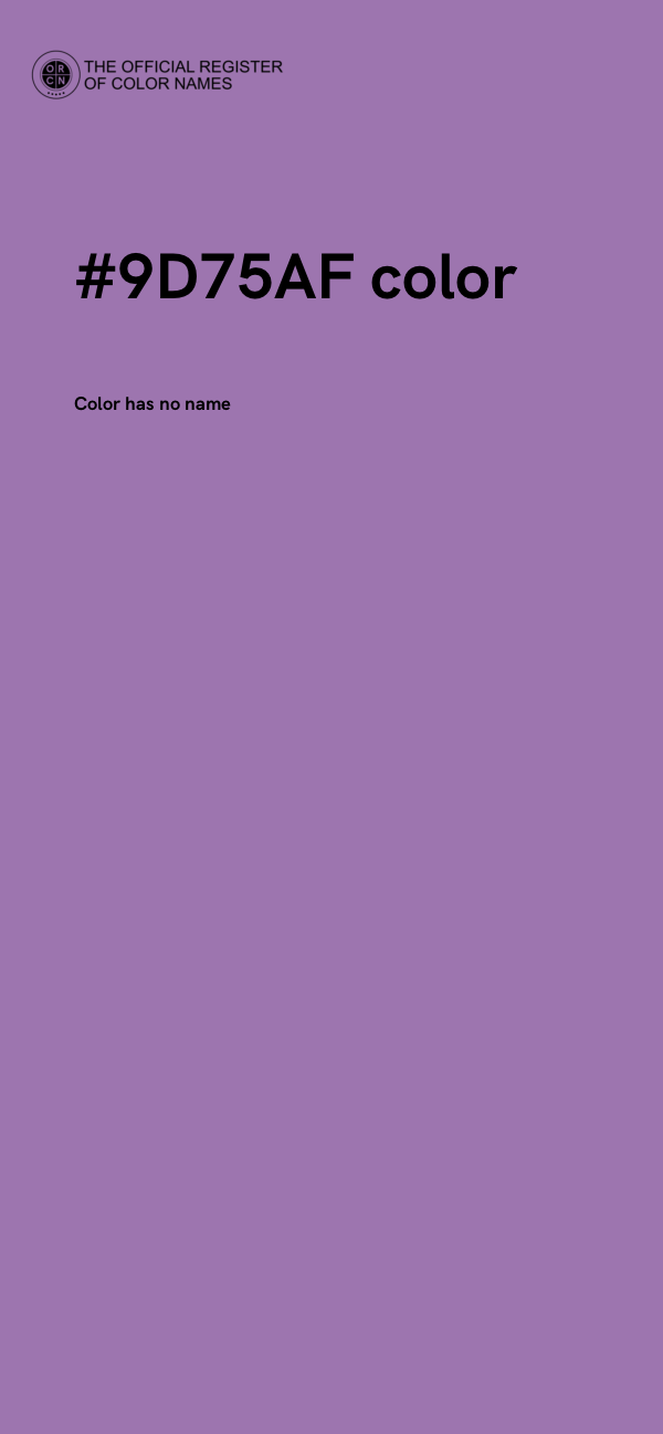 #9D75AF color image
