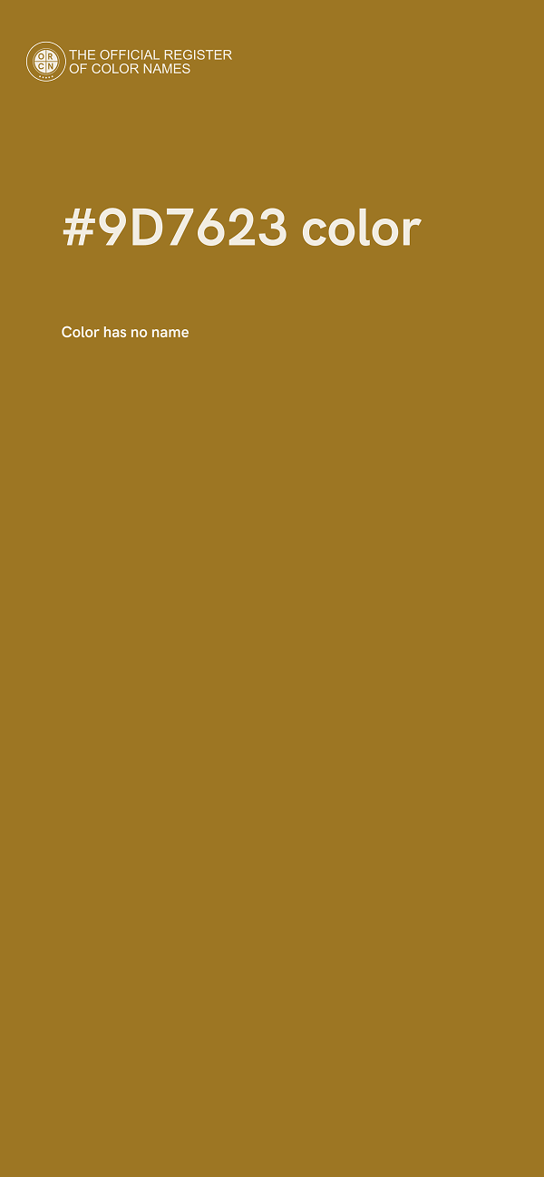 #9D7623 color image
