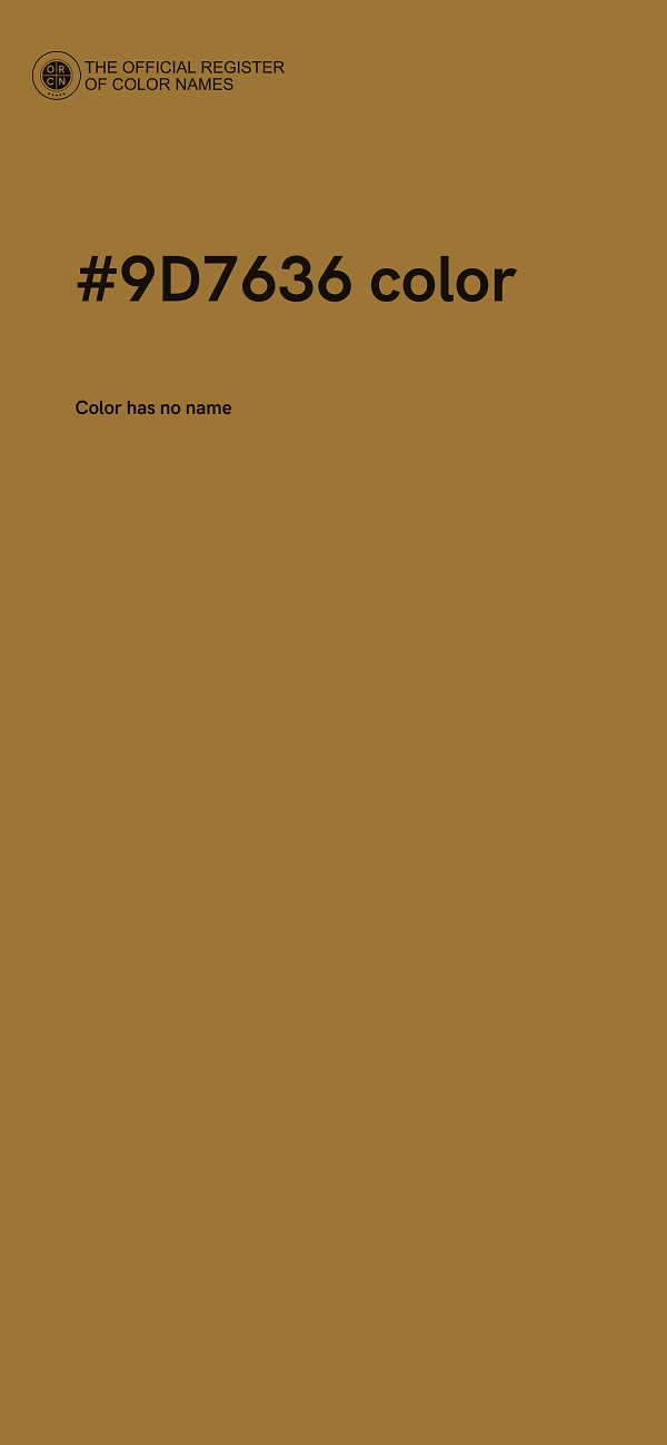 #9D7636 color image