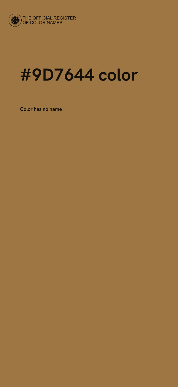 #9D7644 color image