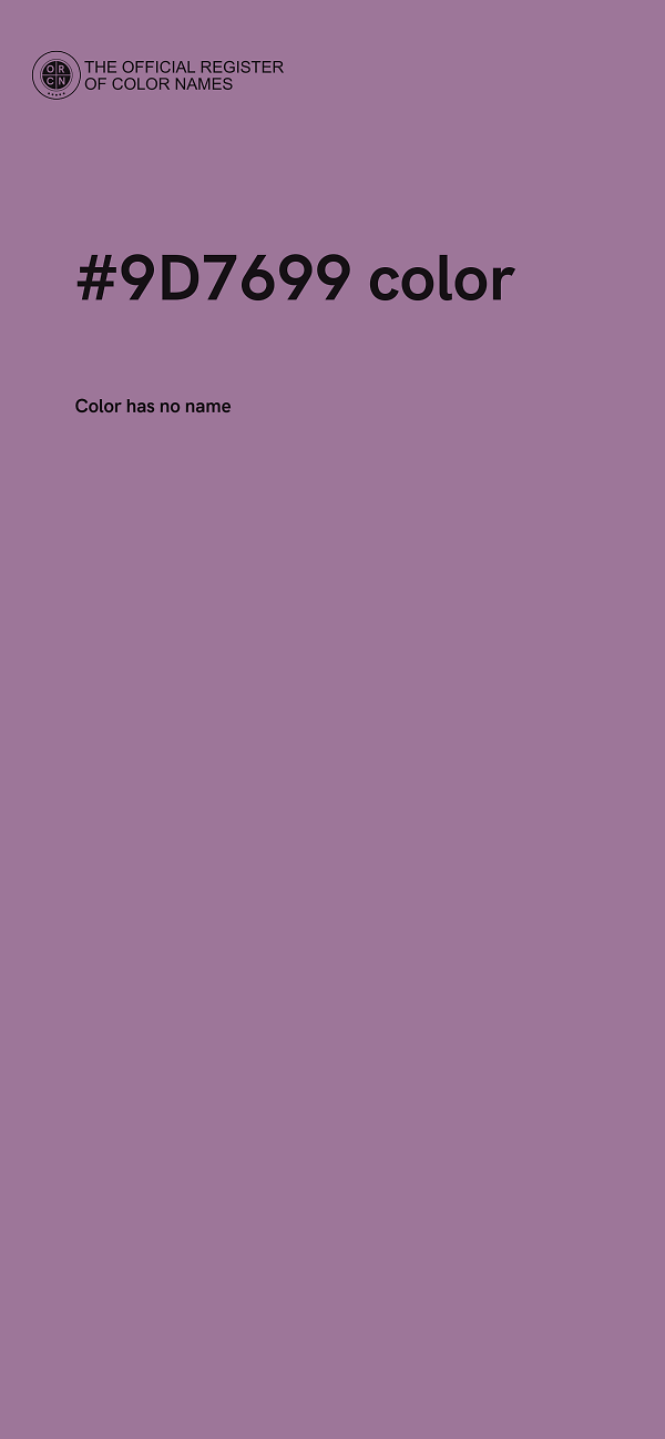 #9D7699 color image