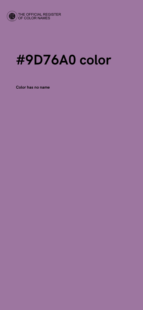 #9D76A0 color image