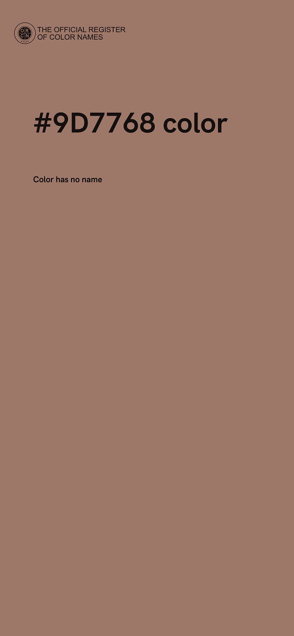#9D7768 color image