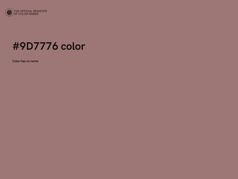 #9D7776 color image