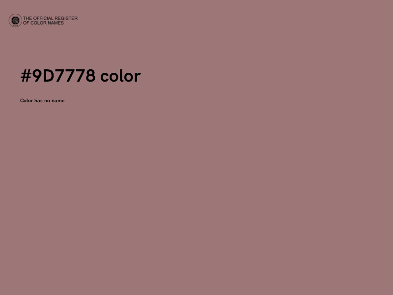 #9D7778 color image