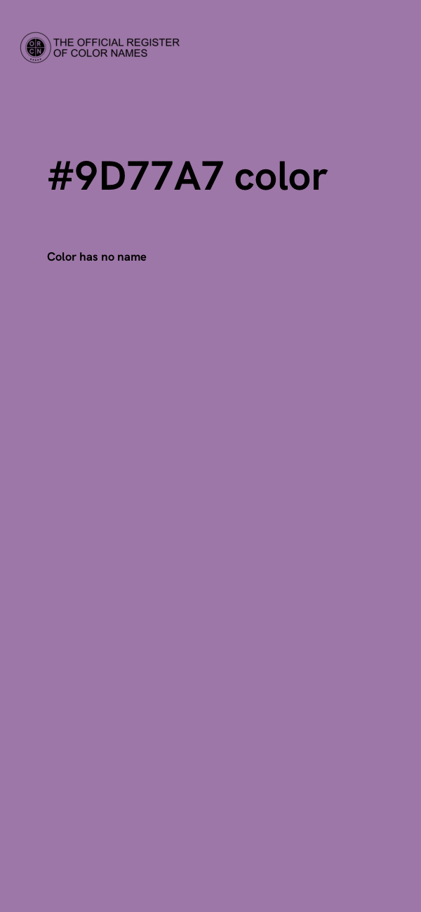 #9D77A7 color image