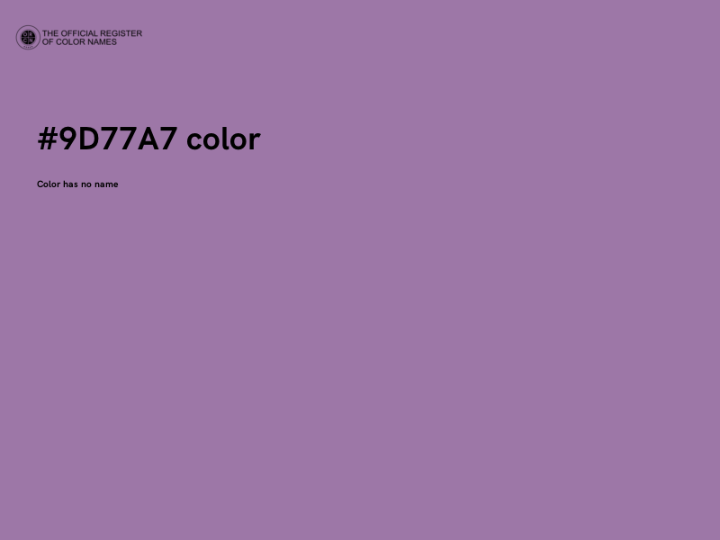 #9D77A7 color image