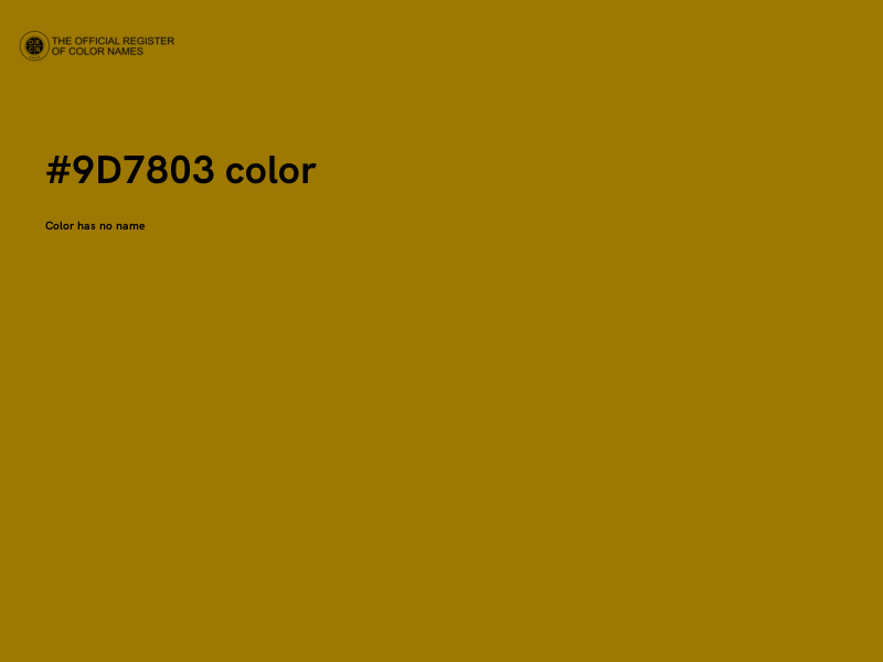 #9D7803 color image