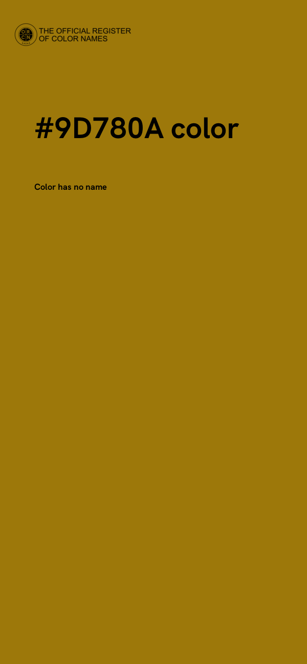 #9D780A color image