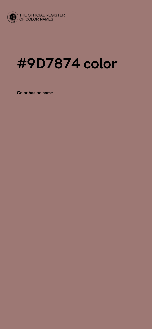 #9D7874 color image