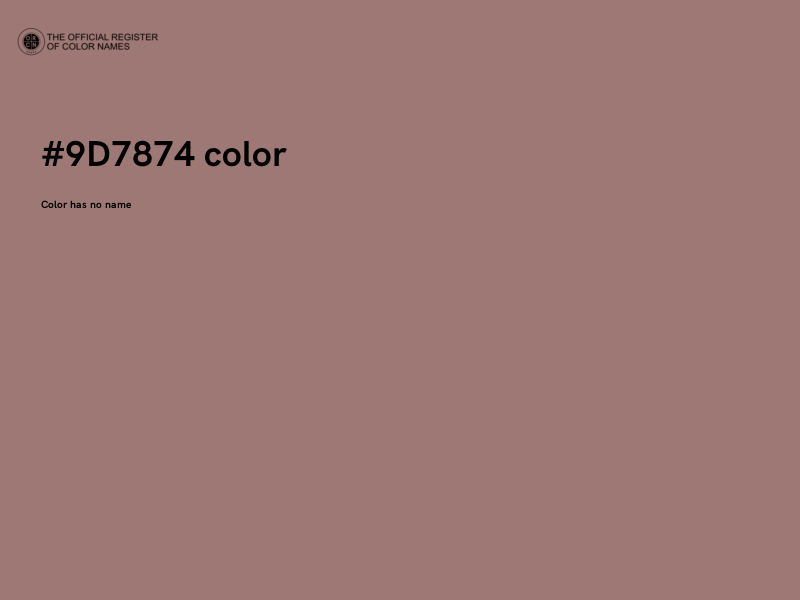 #9D7874 color image