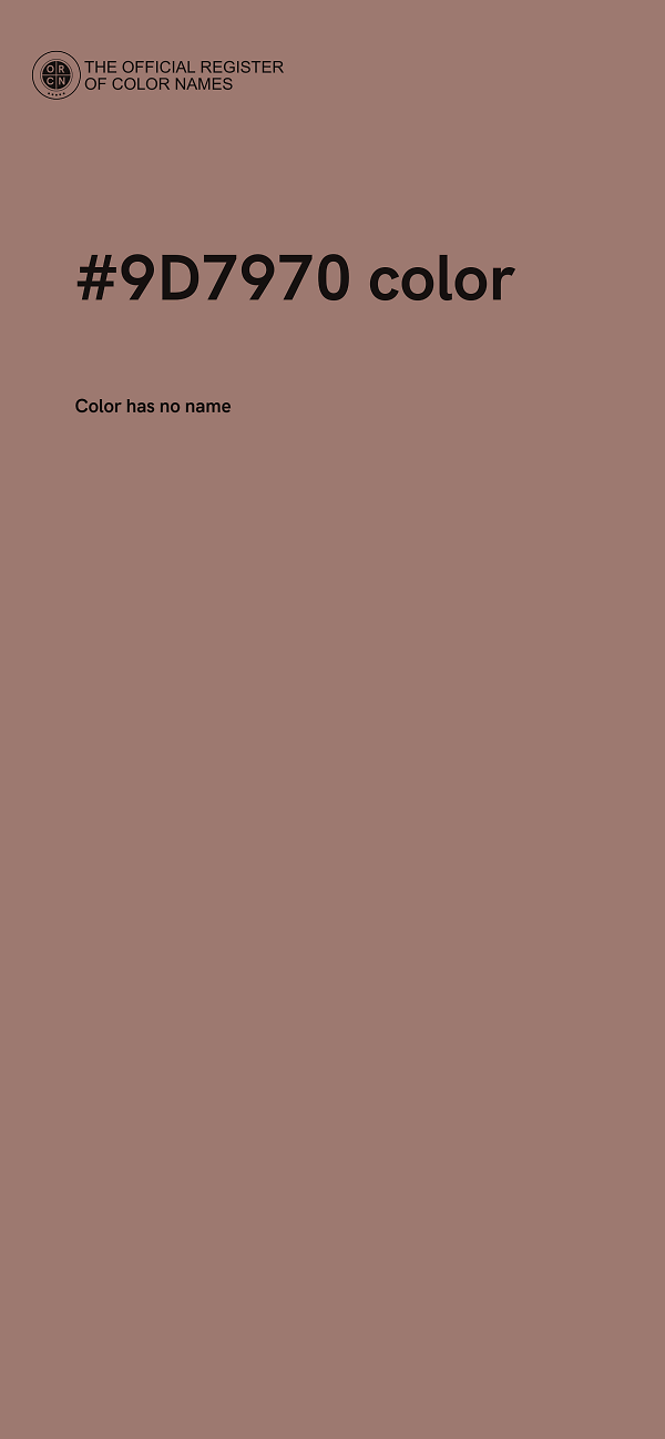 #9D7970 color image