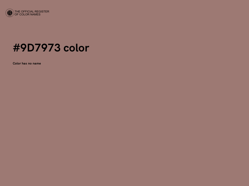 #9D7973 color image