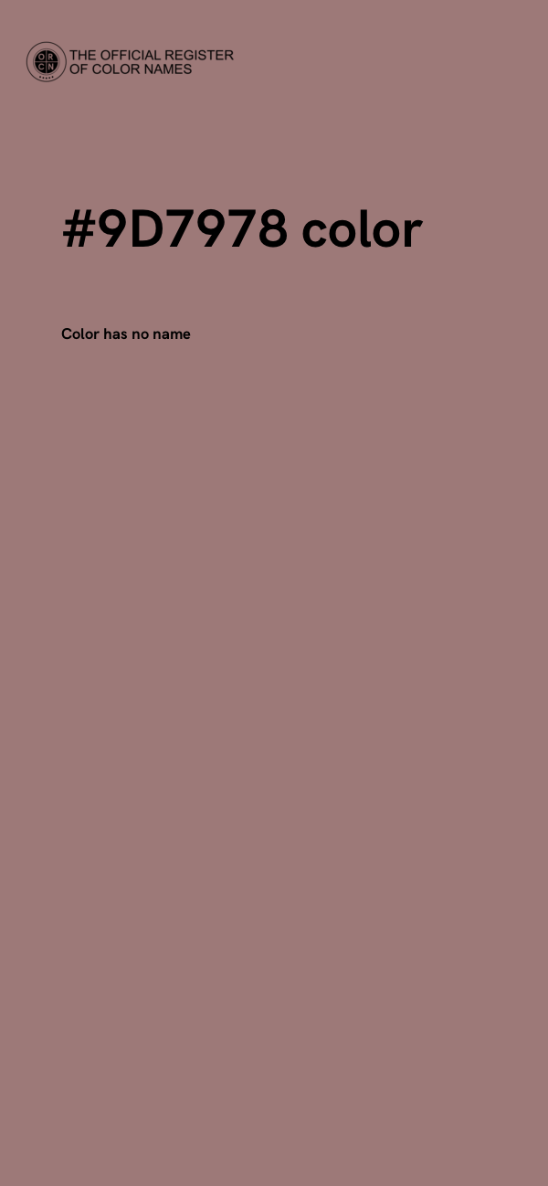 #9D7978 color image