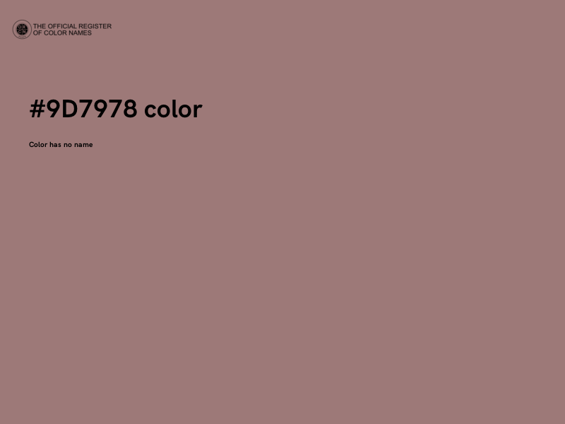 #9D7978 color image