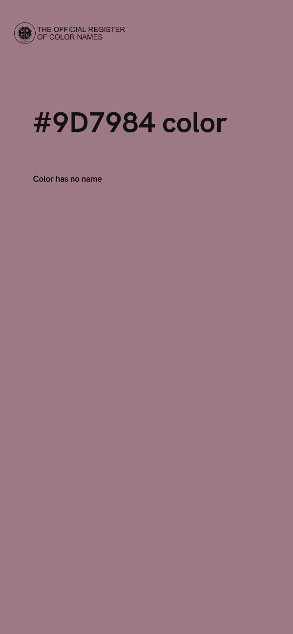 #9D7984 color image