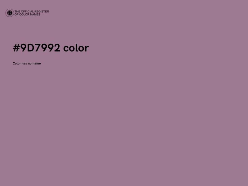 #9D7992 color image