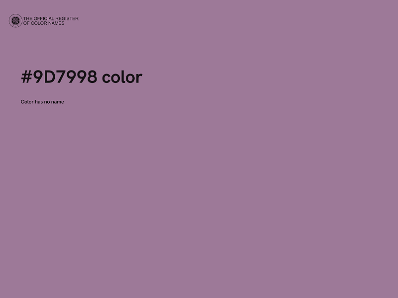 #9D7998 color image