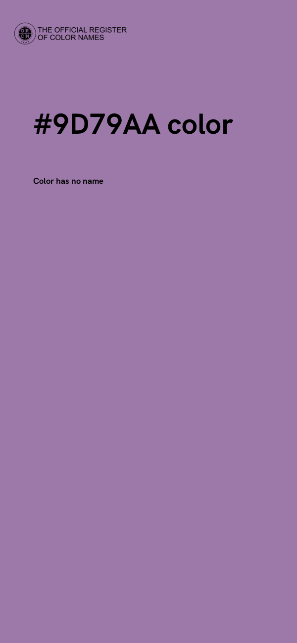 #9D79AA color image
