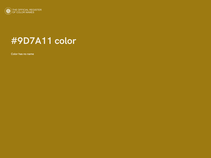 #9D7A11 color image