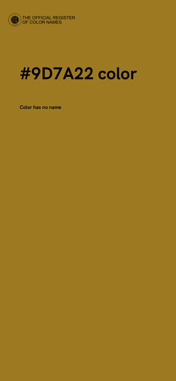 #9D7A22 color image