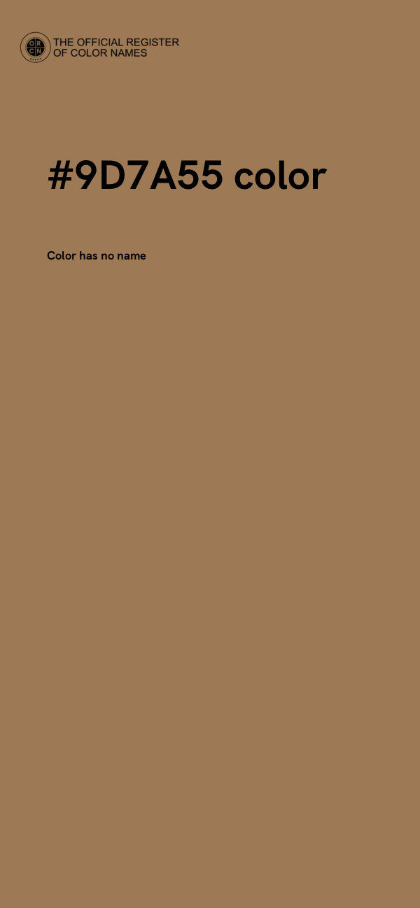 #9D7A55 color image