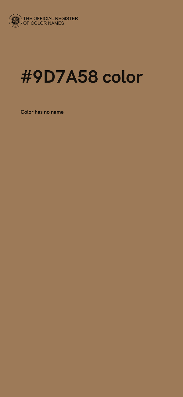 #9D7A58 color image