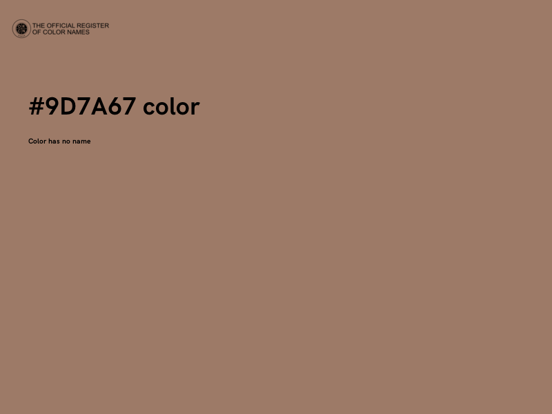 #9D7A67 color image