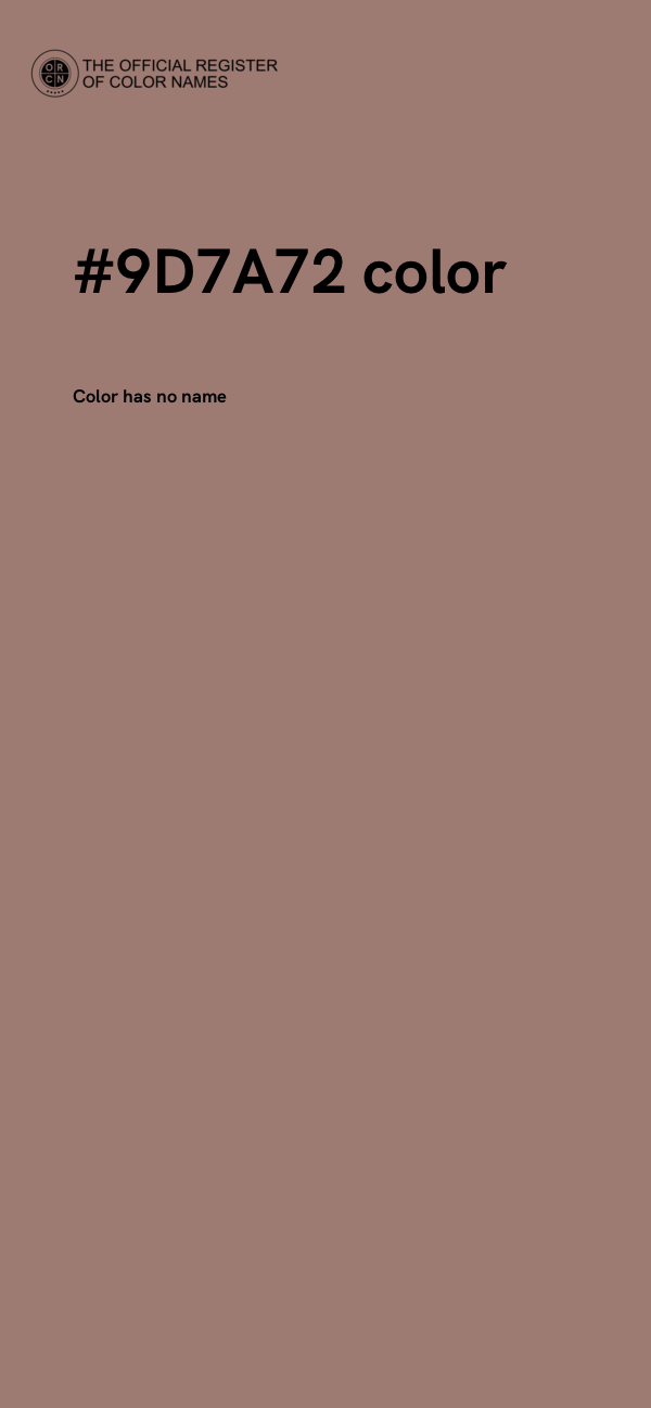 #9D7A72 color image