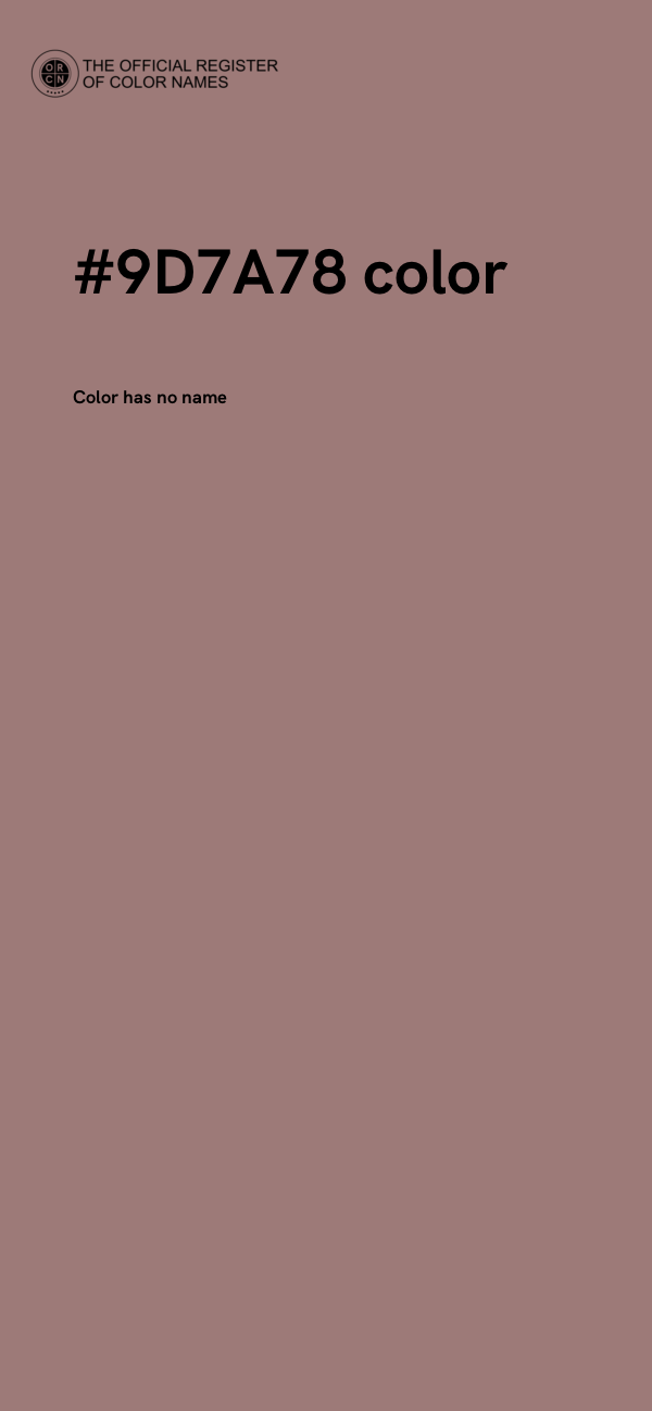 #9D7A78 color image