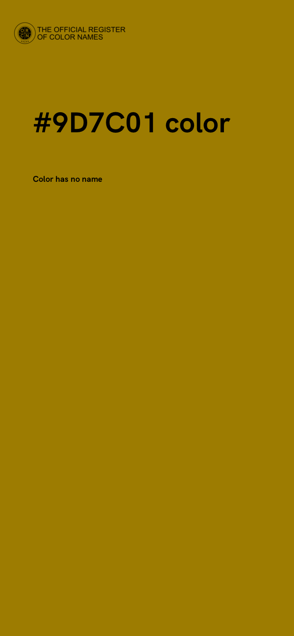 #9D7C01 color image