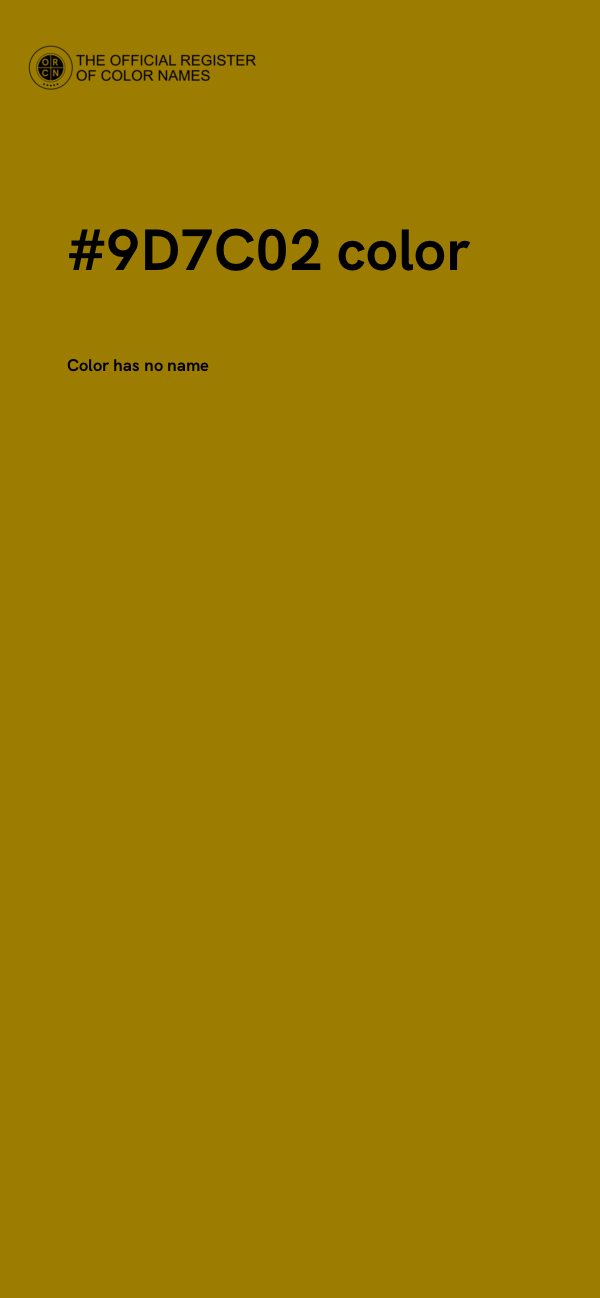 #9D7C02 color image