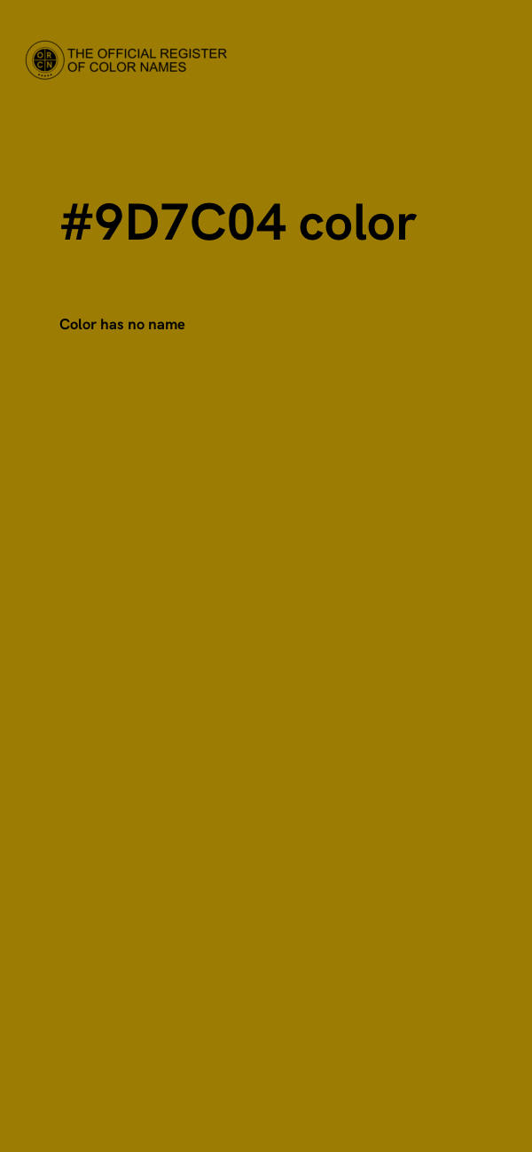 #9D7C04 color image