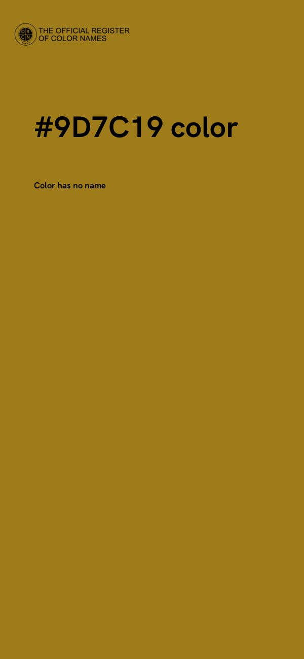 #9D7C19 color image