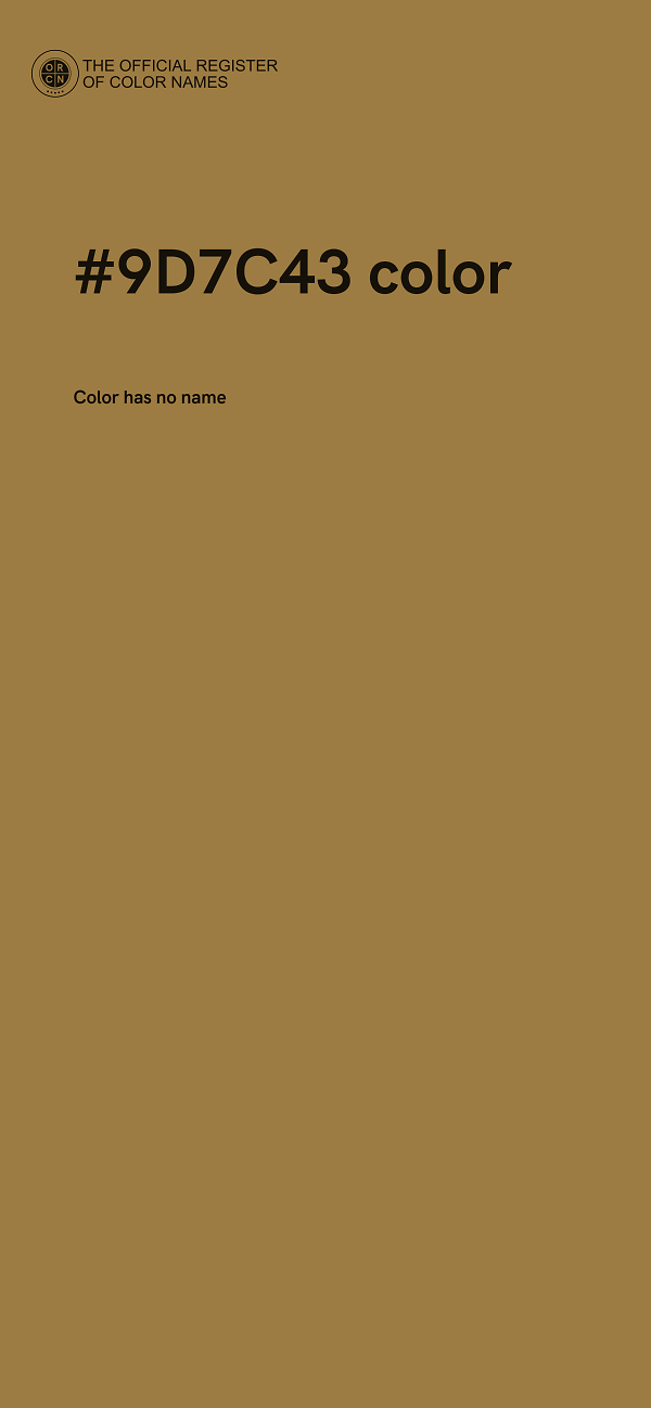 #9D7C43 color image