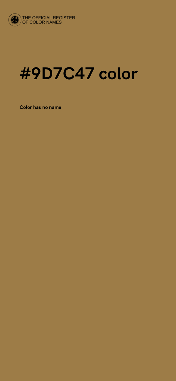 #9D7C47 color image
