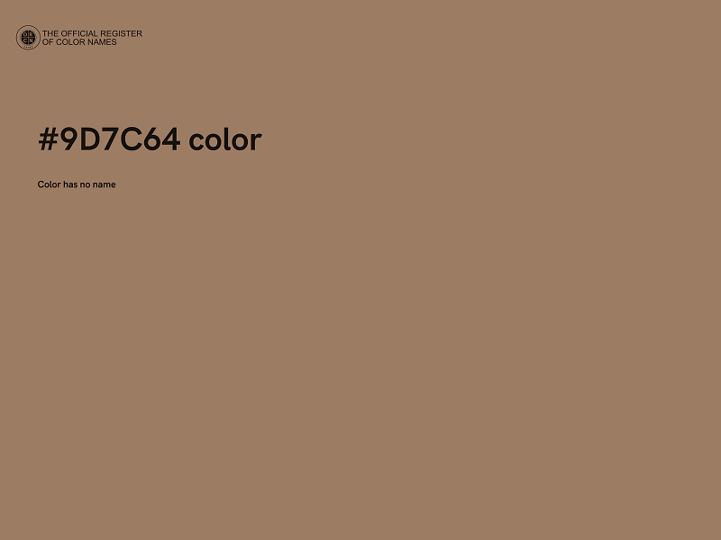 #9D7C64 color image