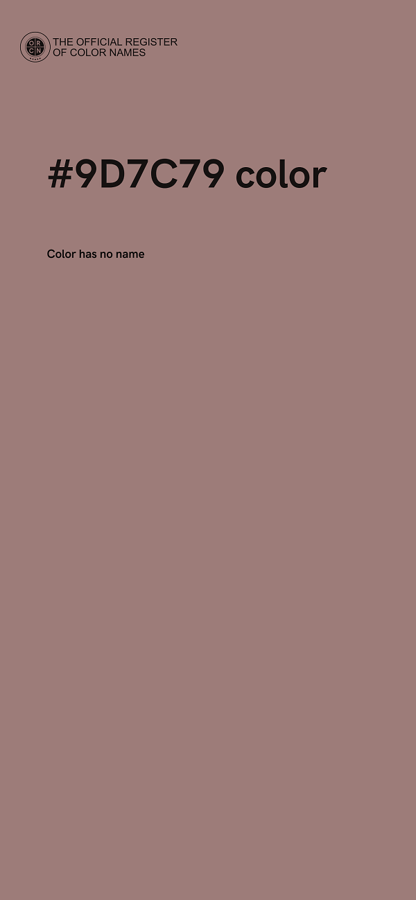 #9D7C79 color image