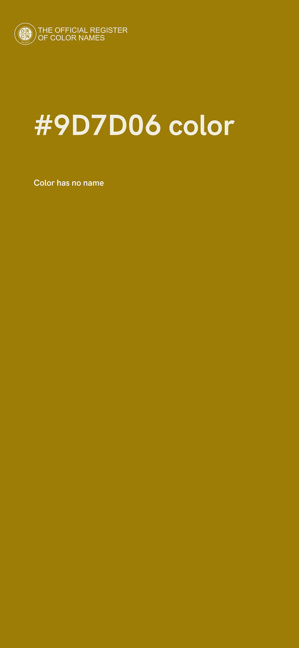 #9D7D06 color image