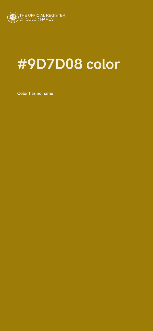 #9D7D08 color image
