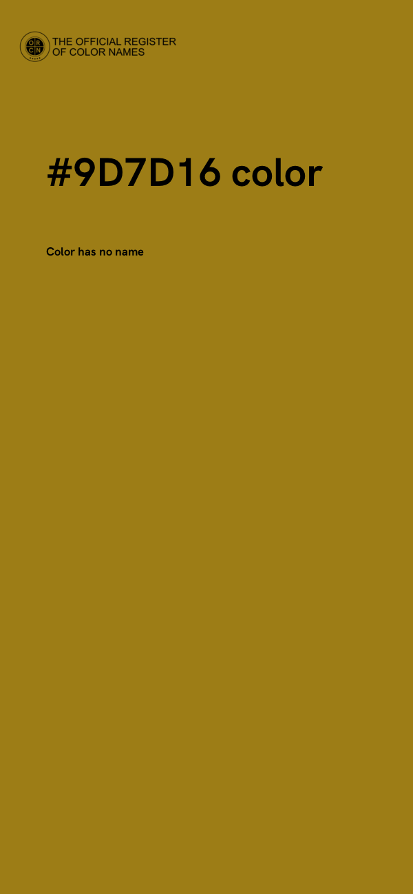 #9D7D16 color image