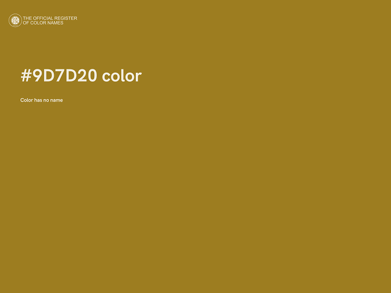 #9D7D20 color image